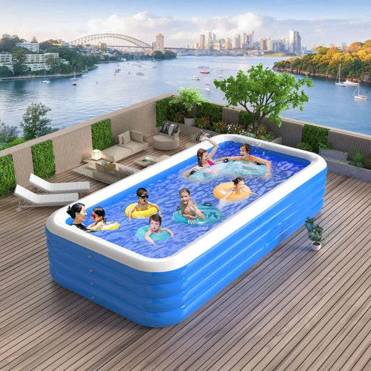 Large Foldable Inflatable Swimming Pool for Kids Adults Baby Family Indoor Outdoor Backyard Thickened Durable Summer Fun Pool