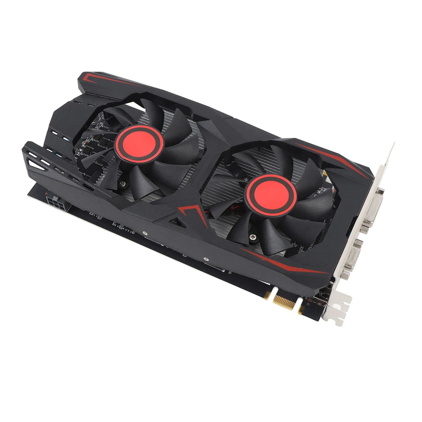 Graphics Card 6GB GDDR5 192BIT Double Fan PCIE 2.0 16X Slot Supports DVI VGA HD Multimedia Interface Gaming Video Card