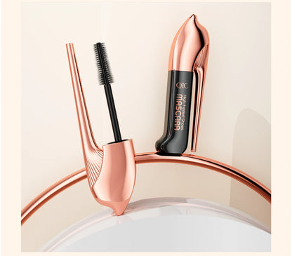 QIC High-heeled Shoes Mascara 3D Fiber Mascara, Long Black Volumizing Eyelash Extension, Waterproof Eye Makeup Tool