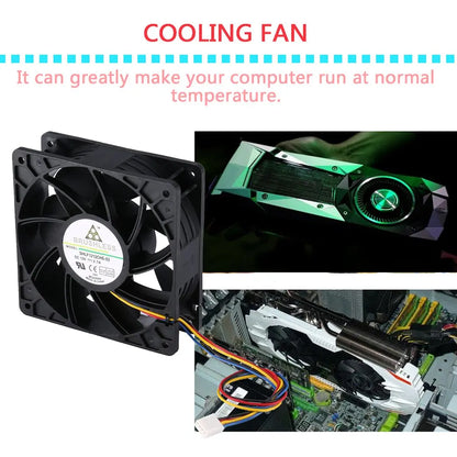 2026 Hot Miner Cooling Fan For Antminer Bitmain S7 S9 4-Pin Connector Brushless Replacement DC 12V 5.0A Cooler Fan Low Noise