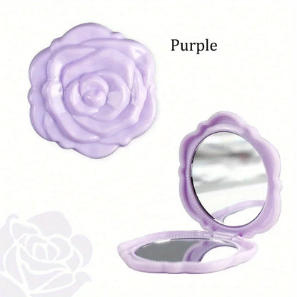 Portable and foldable rose flower makeup mirror,wedding party gifts,stylish mirrors for both women and girls.