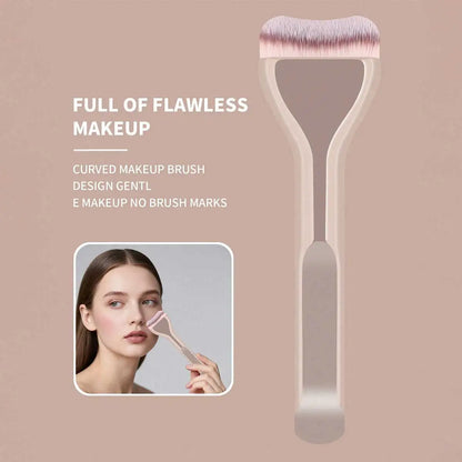 MAANGE 2pcs Foundation Makeup Brushes Set Ultra Thin Top Mask Brush For Liquid Cream Cosmetics Blending Beauty Tool Premium Gift
