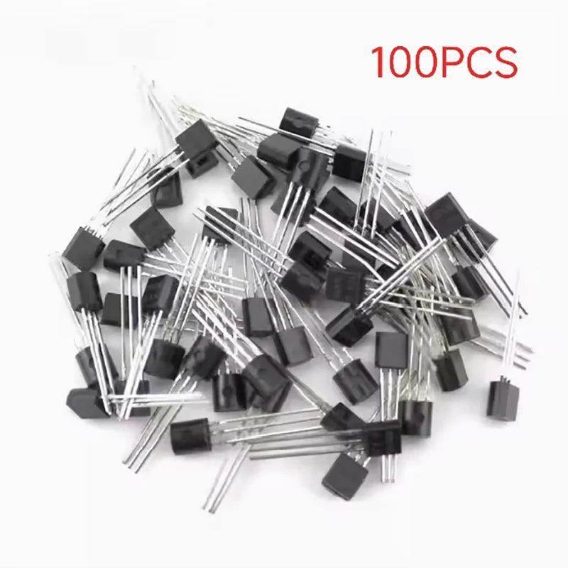 【xxx】50/100Pcs Directly Inserted Transistor Set 2N2222 TO92 NPN 30v 800MA Transistors Electronic Kit DIY Accessories[S14]