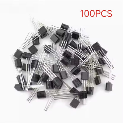【xxx】50/100Pcs Directly Inserted Transistor Set 2N2222 TO92 NPN 30v 800MA Transistors Electronic Kit DIY Accessories[S14]