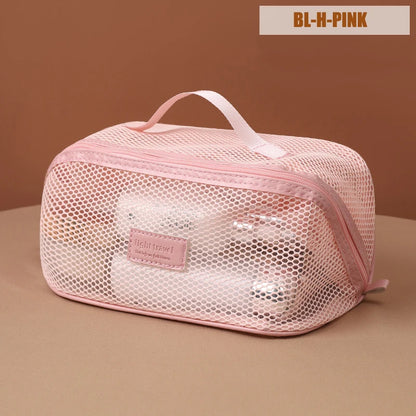 Multi-Functional Mesh Makeup Bag Pouch Large Capacity Portable Storage Case Travel Toiletry Bags Cosmetic Bag