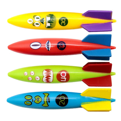 Children's Pool Diving Toy Submersible Torpedo Treasure Hunt Water Toy Swimming Training Tool Summer Outdoor water Gift Set #1