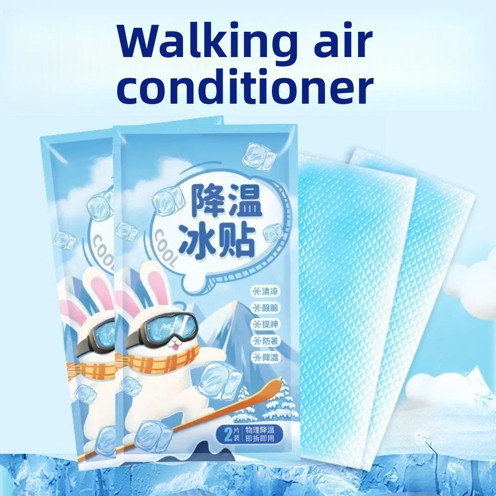 Summer Cooling Gel Patches Ice Cold Stickers Heatstroke Relief Cooling Pads Adults Portable Phone Heat Dissipation Cool Patches