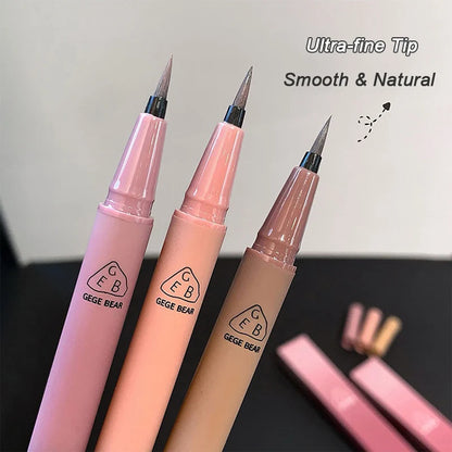 Waterproof Quick Dry Liquid Eyeliner Pen Ultra-fine Matte Black Brown Lasting Lying Silkworm Eyeliner Pencil Natural Eyes Makeup