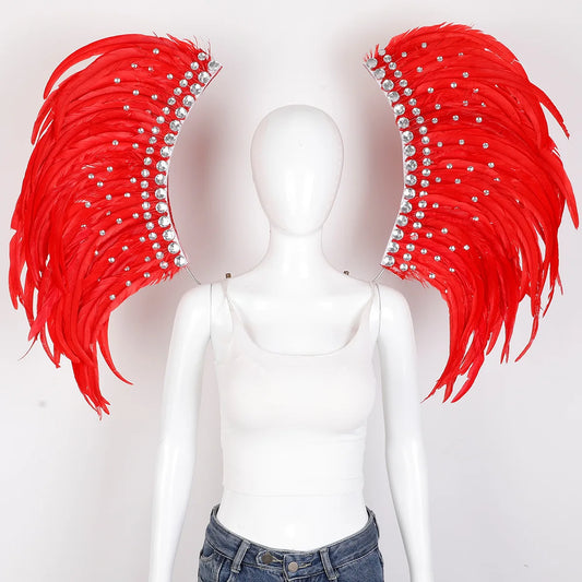 Halloween Carnival Feather Samba Costume Party Bar Performance Role Playing Props Makeup Dance Feather Wings Parade