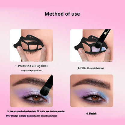 5 in 1 Eyeshadow Stencil Silicone Eyeshadow Tool Reusable Eye Makeup Aid Stencils Eyeliner Template for Beginners Makeup Tool