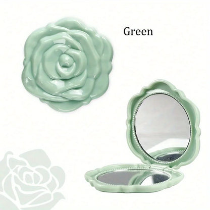 Portable and foldable rose flower makeup mirror,wedding party gifts,stylish mirrors for both women and girls.