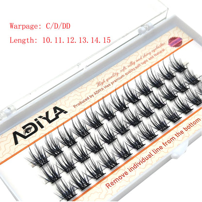 36Pcs C/D/dd 10-15mm DIY Eyelash Extension Segmented Cluster Easy Makeup Big Eye Secret Super Natural Lash Glitter Premade Lash