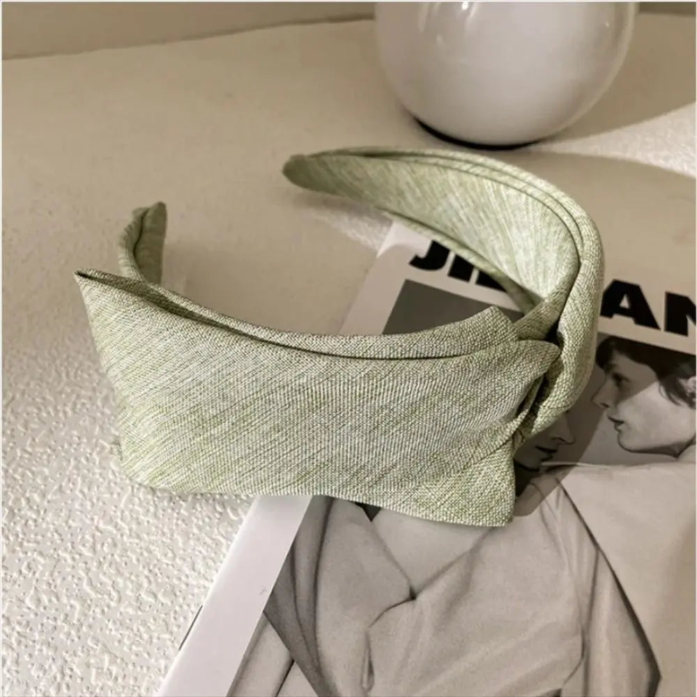 Korean Style Knit Headband Soft Knitting Cotton Makeup Hair Hoop Crumpled Texture Wide Bezel Ladies Hair Accessories