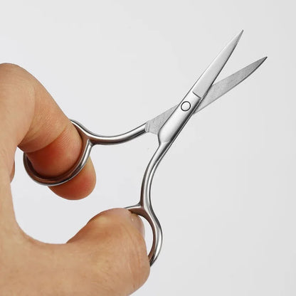 1pc European-style Makeup Scissors 9CM Compact Stainless Steel Small Professional Eyebrow Nose Hair Cut Manicure Nail Tools
