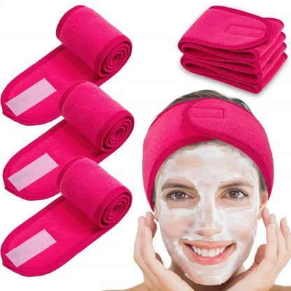 Fashion Women Wide Hairband Adjustable Makeup Wash Face Toweling Hair Wrap Headbands Face Washing Yoga Hair Make Up Accessories
