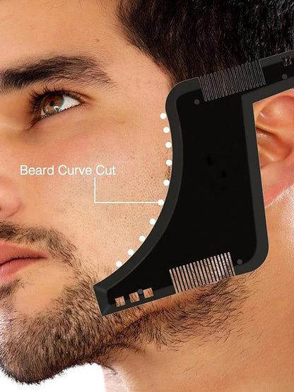 Beard Comb Sideburns Styling Comb Ribbon Brush Trimming Template Beard Styling Comb Makeup Comb Use With Beard Trimmer Or Razor