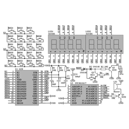 DIY Electronic Kit LED Digital Tube Calculators 51 Microcontroller Control Resistance Conversion DIY Soldering Projects