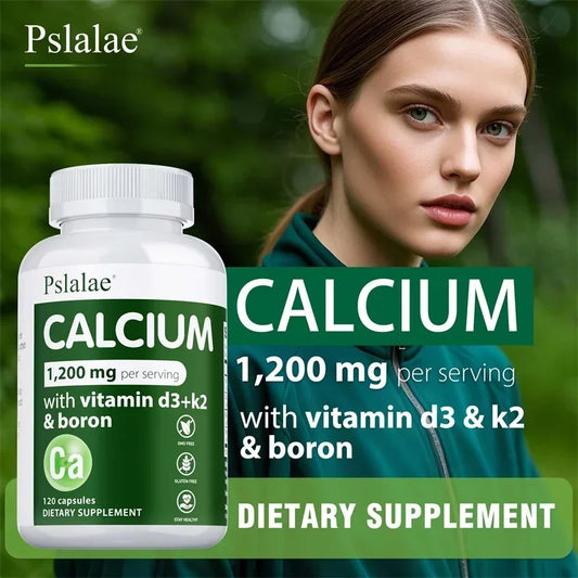 Calcium Supplement - Promotes Calcium Absorption, Boosts Energy, Strong Bones, Supports Heart & Muscle Health, Non-GMO