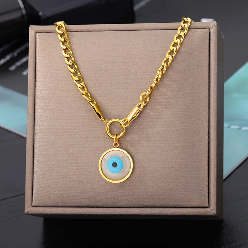Double Layer Hollow Clavicle Chain Stainless Steel Necklace For Women Punk Hip-Hop Streetwear Jewelry Dropshipping