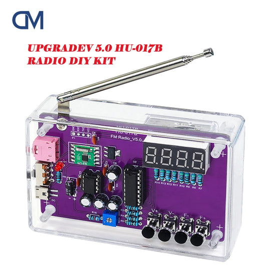 DIY FM Radio Electronic Kit  87-108MHz Adjustable Frequency Digital Display Soldering Project Practice Solder RDA5807S