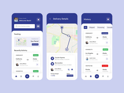 On Demand Parcel Delivery Software with Real-Time Tracking, Route Optimization and Delivery Management Features