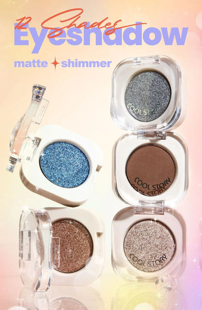 Eyeshadow Palette - Matte & Shimmer Nude Colors, Multi-Use Makeup Palette for Eyes & Face, Smooth Formula, Long Lasting Pigment