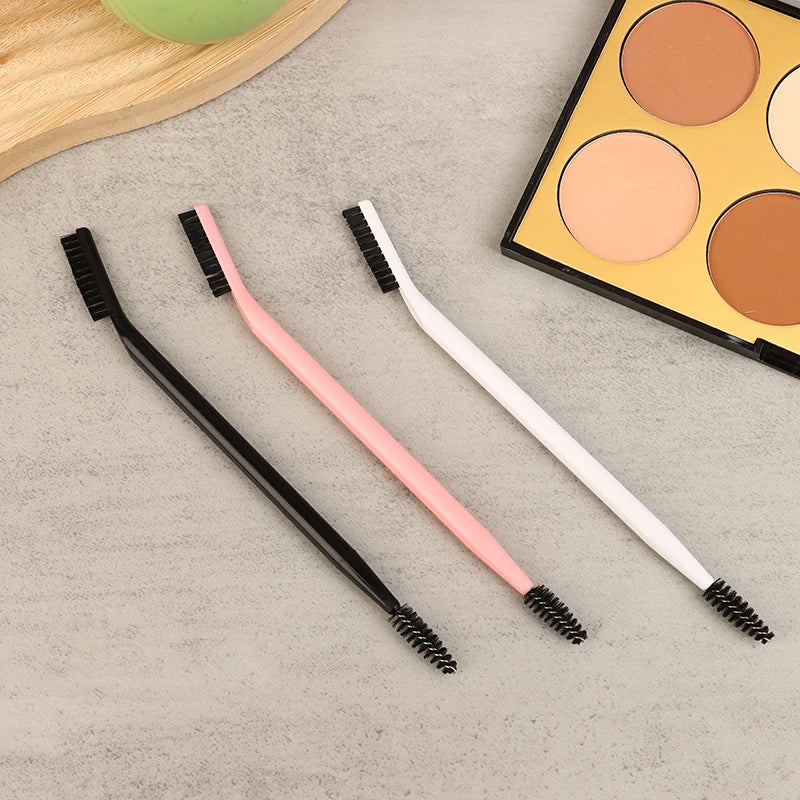 Double Headed Eyebrow Brush Eyelash Comb Eyebrow Eyelash Shaper Eye Brow Brush For Grooming Brows Reusable Makeup Tool