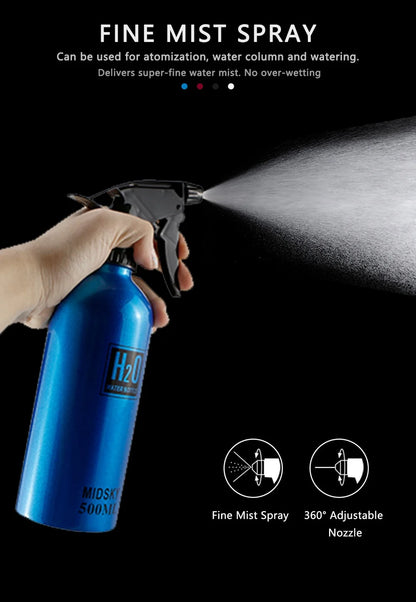 500ml Hairdressing Fine Mist Spray Empty Bottle High Pressure Retro Refillable Bottle Salon Hairdressing Makeup Tool