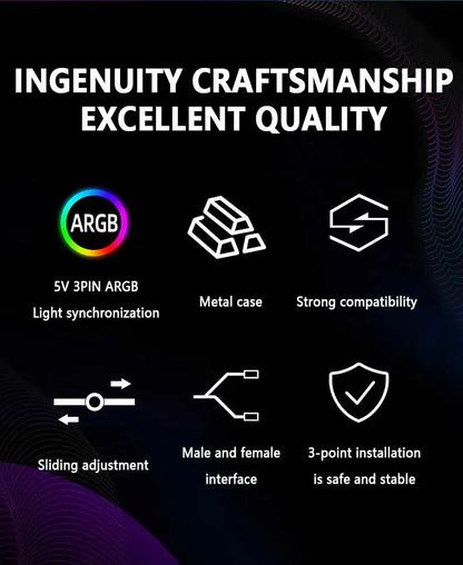 ARGB 5V 3PIN graphics card bracket adjustable height ARGB AURA SYNC computer graphics card VGA bracket