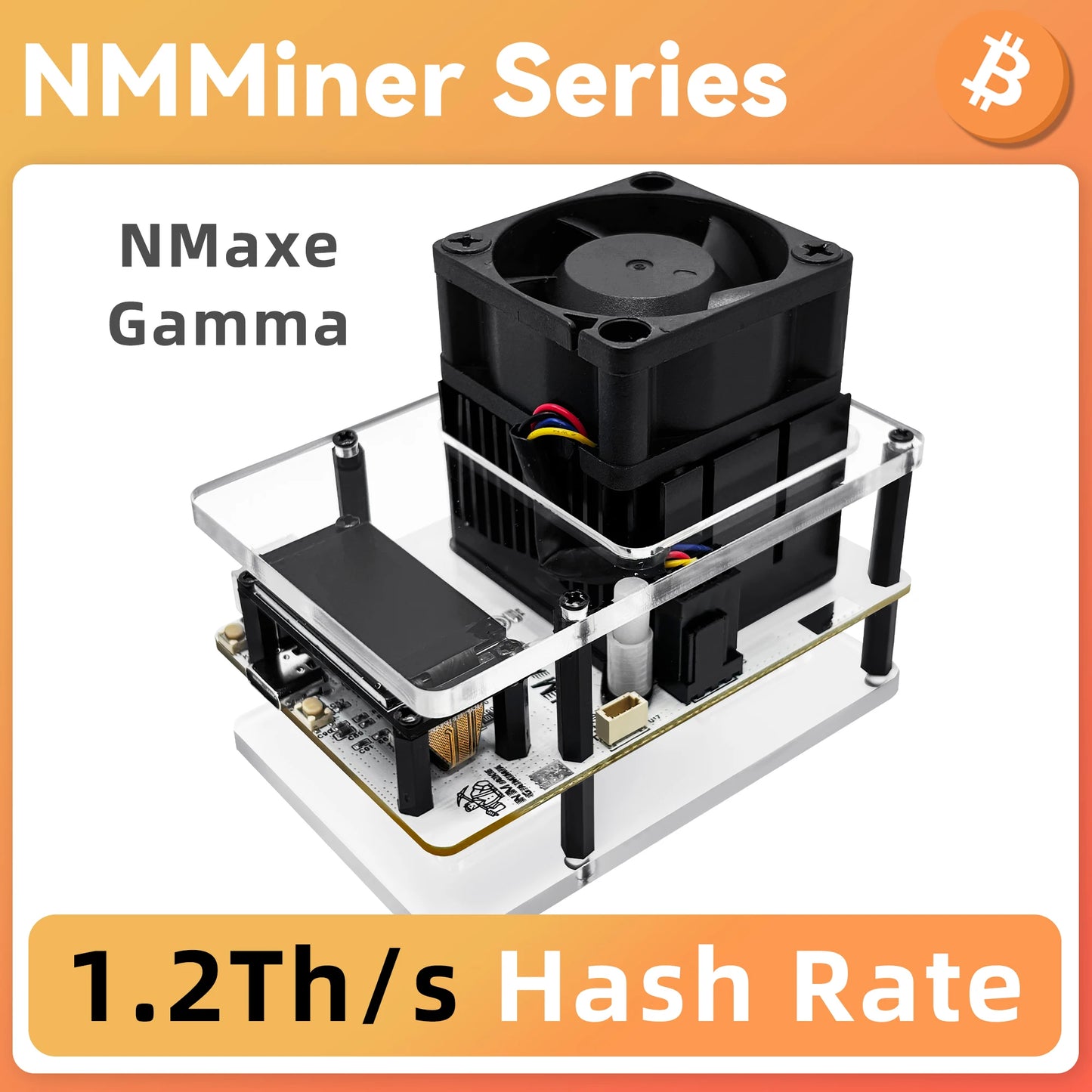 NerdMiner BTC Miner Chip Opensource Solo Bitcoin BM1370 NMAxe Gamma BTC SOLO Lottery Miner 1.2TH/s With Support USB-PD