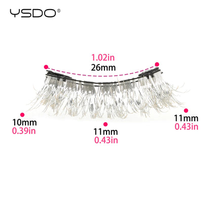 YSDO Colored Magnetic Eyelashes Natural Faux 3D Mink Lashes Reusable Makeup Party Cosplay Shiny Colorful Magnet False Lashes