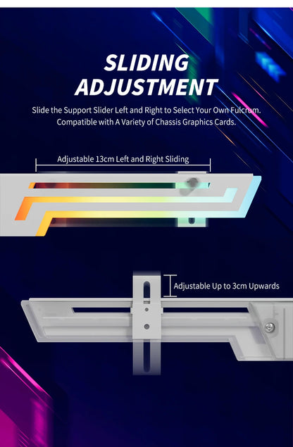 ARGB 5V 3PIN graphics card bracket adjustable height ARGB AURA SYNC computer graphics card VGA bracket