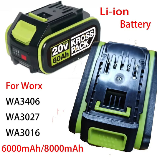 Hot For WORX WA3520 6000mAh/8000mAh Li-ion Battery For dewalt tools for WORX 5pin WA3525 20V Cordless Power Tool Model Battery