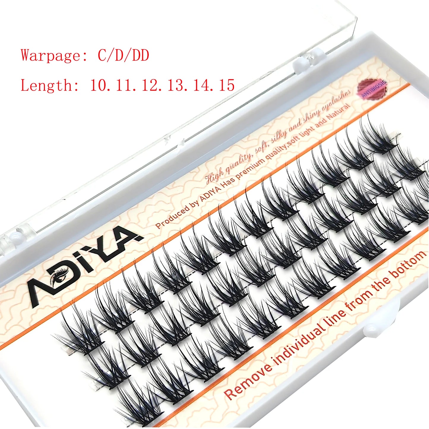 36Pcs C/D/dd 10-15mm DIY Eyelash Extension Segmented Cluster Easy Makeup Big Eye Secret Super Natural Lash Glitter Premade Lash