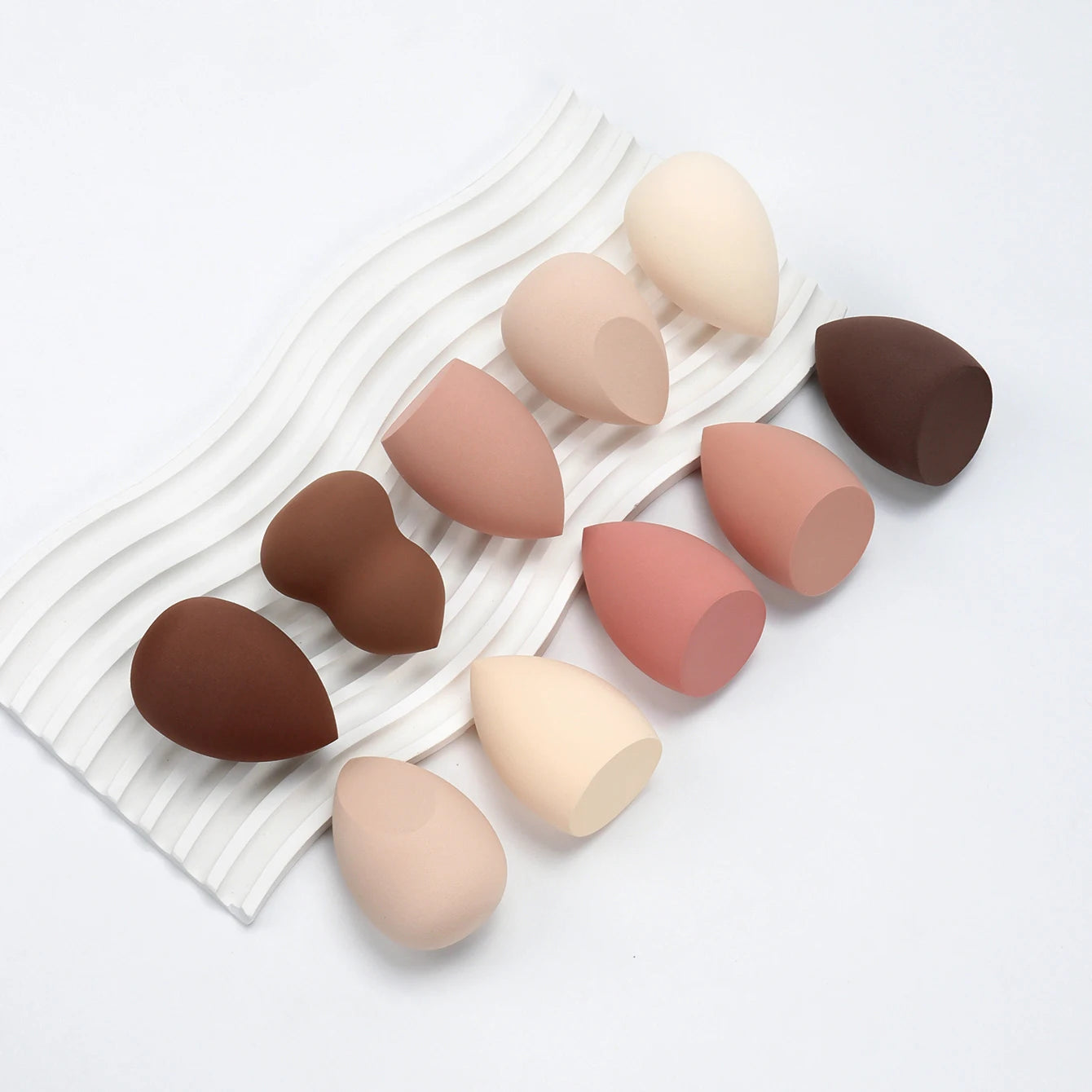 3/8/12/16/24/32/48Pcs Milk Coffee Makeup Sponge, Suitable for Applying and Setting Makeup, Suitable for All Skin Types