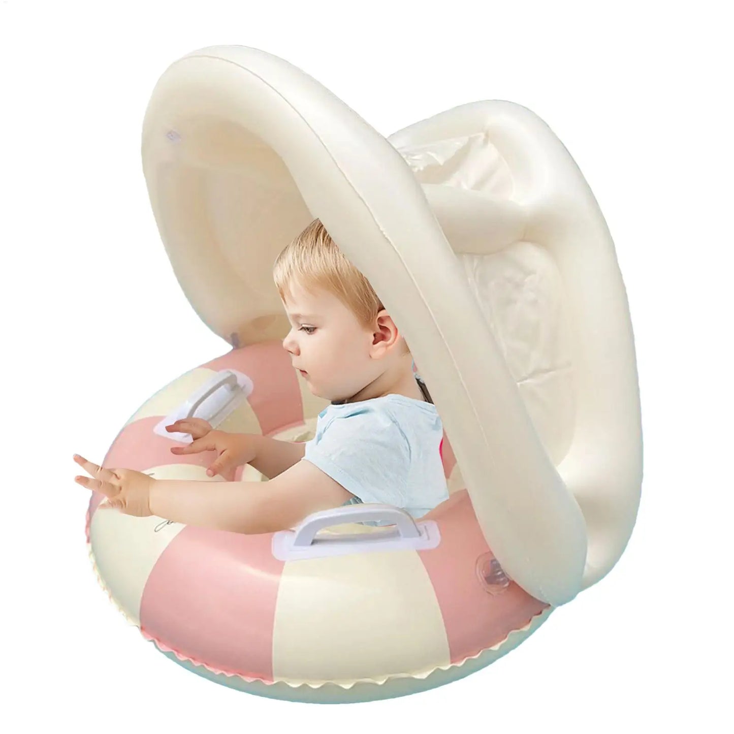 Children Swimming Float Circle with Sunshade Sun Canopy PVC Inflatable Swimming Float Baby Pool Floats For Beach Bath Pool
