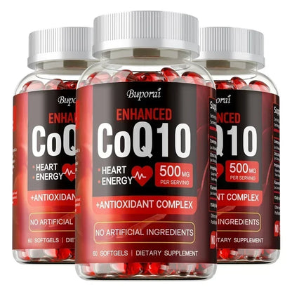 CoQ10 Supplement - Supports Heart and Cardiovascular Health, Anti-Aging, Energy Supplement, Gluten-Free, Non-GMO