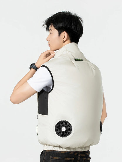 2025Summer Cool Vest,Wearable Cooling Fan, Air-conditioned Clothes Continuous cooling 13 Hours,for High Temperature Work Fishing