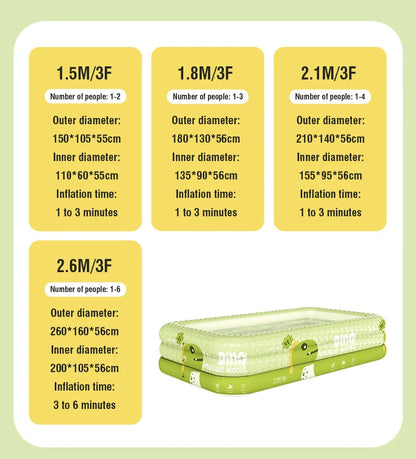 Children's Inflatable Swimming Pool PVC Home Outdoor Large Family Pool Thickened Plastic Adult Paddling Pools Garden Water Games