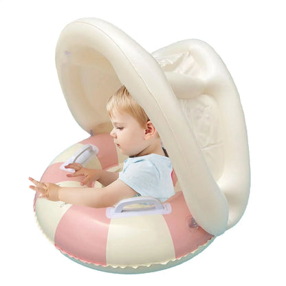 swimming Pool Float Baby Retro Children's Swimming Pool Float with Sunshade Seat Ring For Kid Child Swimming Circle Beach Water