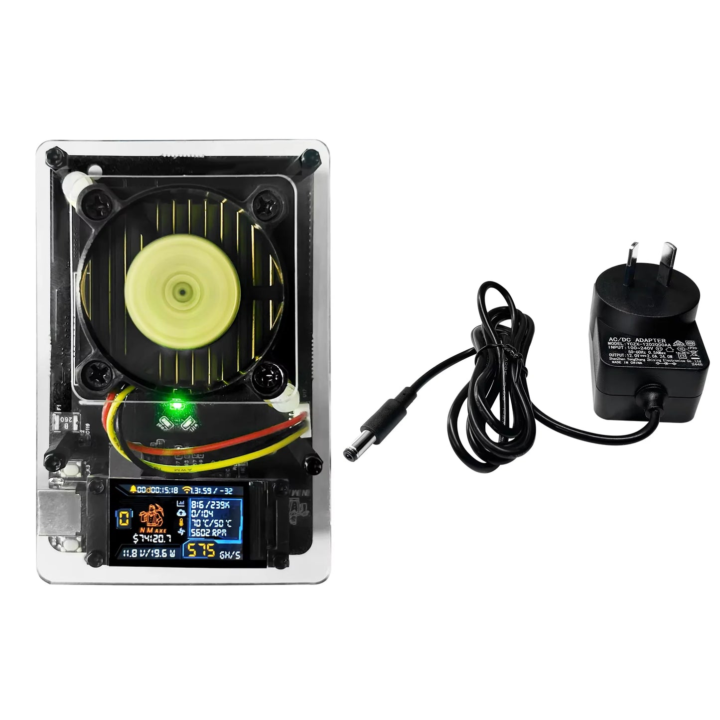Bitcoins NMMiner NMAxe  Official Ultra BM1366 ASIC Chip Solo Lottery Miner 500Gh/s Fully Open-source Home Use with Display