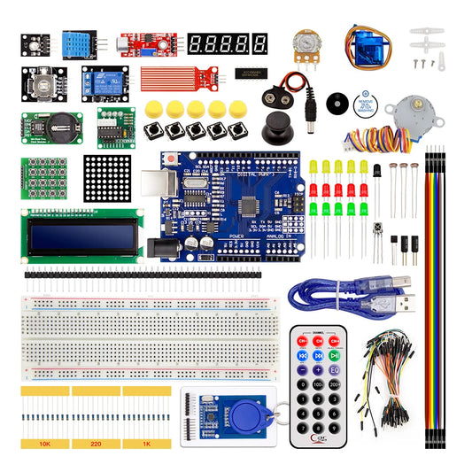 Complete Starter Kit Programming Learning Kit + 40 Projects for Arduino UNO R3 Starter Kit + Online Tutorial DIY Electronic Kit