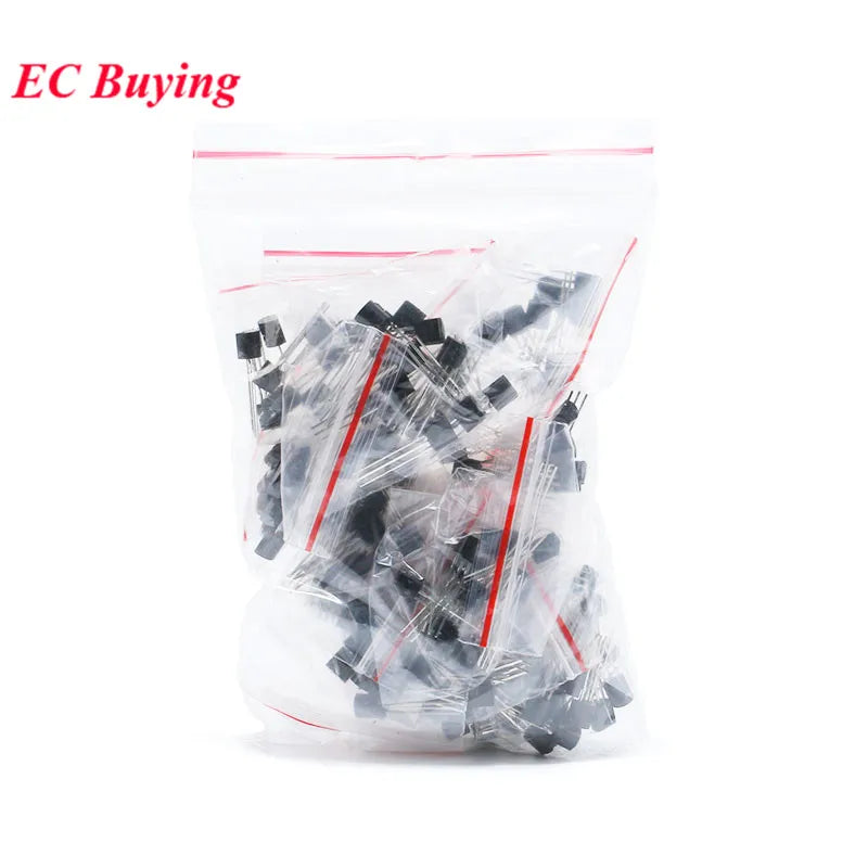 160pcs/set Transistor Kit TO-92 S9011 S9012 S9013 S9014 S9015 S9018 A1015 C1815 A42 A92 5401 5551 S8050 S8550 2N3906 2N3904
