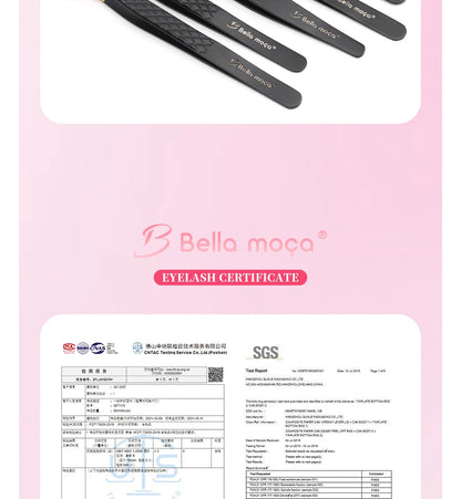 Bella moça Lash Tweezers Stainless Steel Eyelash Nail Tools Accurate Tweezers Nippers Pointed Clip Set Makeup Tools
