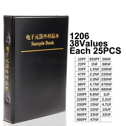 Transistor triode KitCapacitors Kit SMD Capacitor Sample Book 0201 0402 0603 0805 1206 Assortment Pack DIY(50Value/80Value ect.)