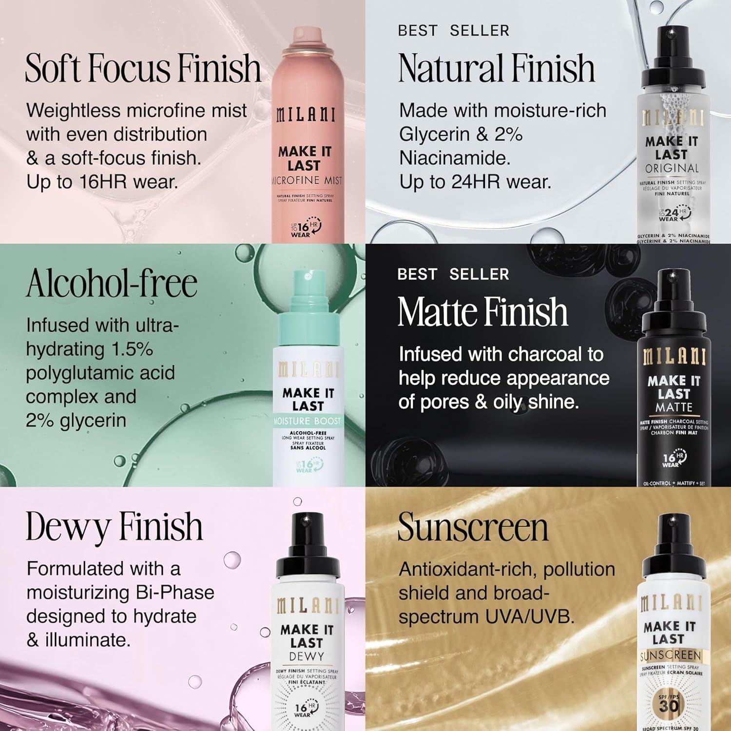 Setting Spray + Primer, Make It Last Original - Natural Finish with Niacinamide for Hydration, Setting Spray for Makeup and Face Primer, 3-In-1 Prime + Hydrate + Set, 2.03 Fl. Oz