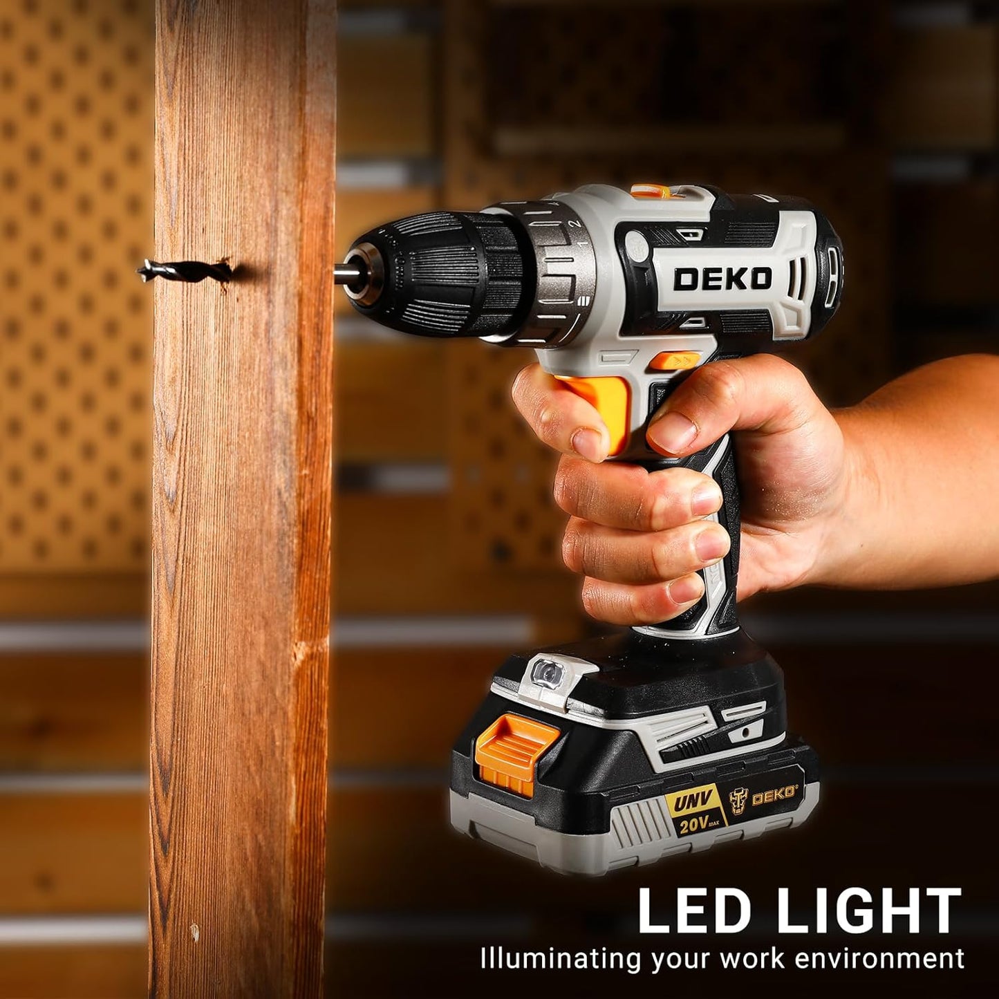 Power Drill Cordless:  Cordless Drill 20V Electric Power Drills Set Tool Drills Cord-Less Set with Battery and Charger