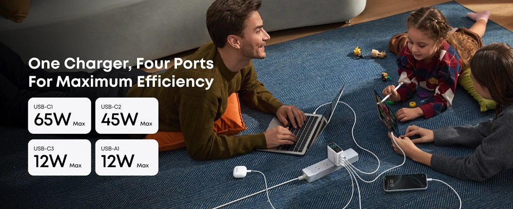 Brand New Anker Zolo 140W GaN Charger AI Display Screen Four-Port Fast Charge Mobile Phone Chargers Portable Phone Power Adaptor