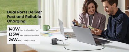Brand New Anker Zolo 140W GaN Charger AI Display Screen Four-Port Fast Charge Mobile Phone Chargers Portable Phone Power Adaptor