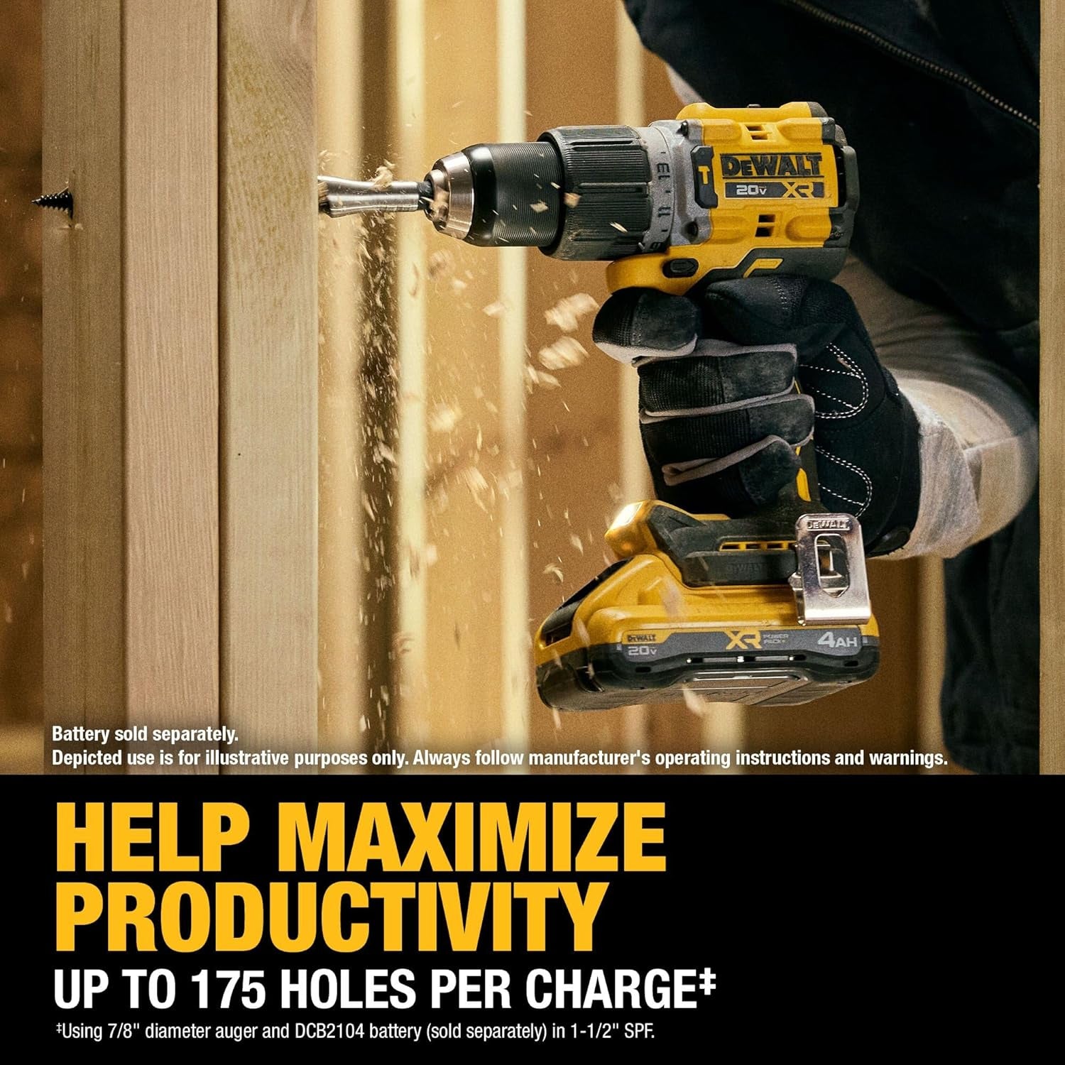 DEWALT 20V MAX XR® Brushless Cordless 1/2 In. Hammer Drill (Tool Only) (DCD806B)
